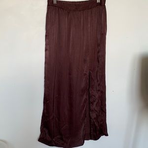 FREE with order- ZARA Rust Bronze SIit MIDI skirt